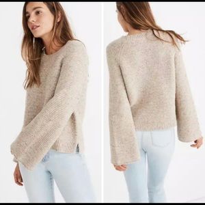 Madewell Flecked Wide Sleeve Pullover Sweater